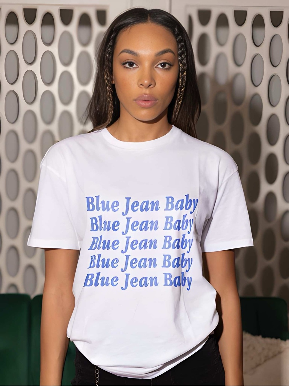 James Mae “Blue Jean Baby” Oversized Tee; Large; NWT!